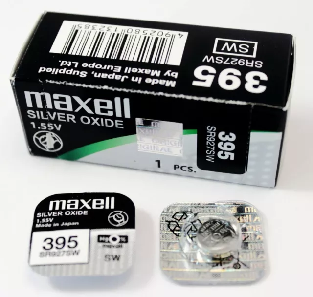 Pile pour montre 395 V395 SR927SW SR57 Maxell Made in Japan livraison gratuite