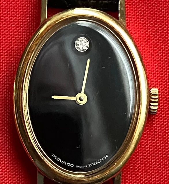 14K Gold Case VINTAGE Movado Swiss Zenith Museum Dial Hand Wind Ladies Watch