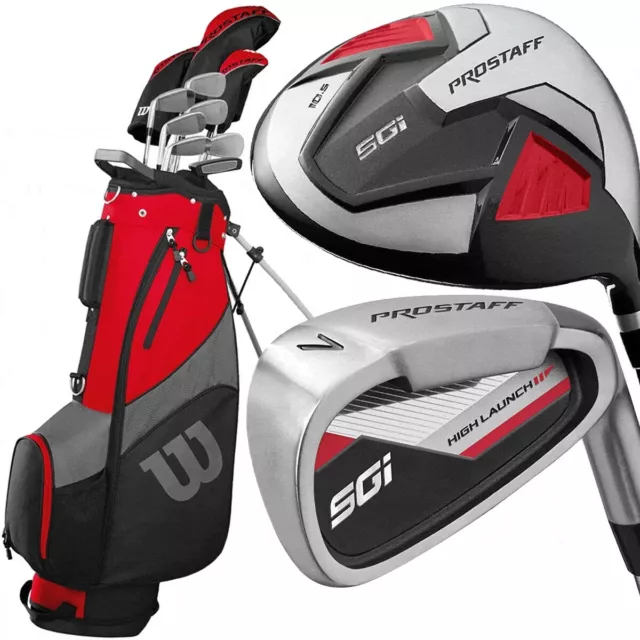 Wilson Pro Staff SGI - Herren komplettes Golfschläger-Set Stahlschaft Bügeleisen + 1 Zoll
