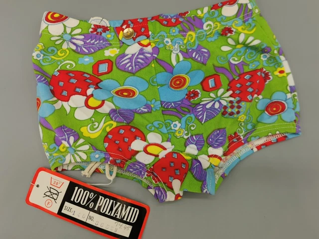 Costumi da bagno originali anni 70 pantaloncini ragazzi taglia 140 vintage anni 60 retrò mai indossati
