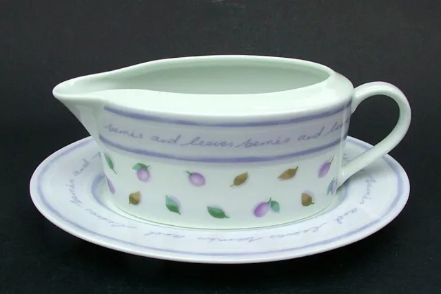 Marks and Spencer Berries & Leaves Gravy Sauce Boat and Stand in Excellent Cond