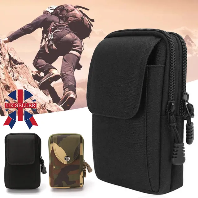 UK Tactical Molle Pouch Belt Waist Bag Men Tool Bag Mobile Phone Case Outdoor
