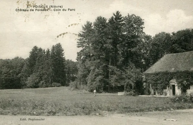 Carte Château de POISEUX Un coin du Parc La Maison forestière