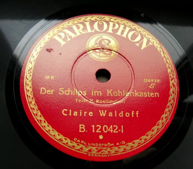 1612/ CLAIRE WALDOFF-Der Schlips im Kohlenkasten-Emil-KLASSE-78rpm Schellack