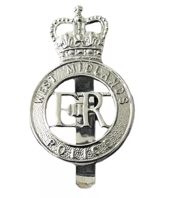 Obsolete West Midlands Police Cap Badge Queens Crown Genuine