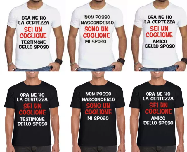 Maglietta uomo addio al celibato sposo matrimonio t-shirt divertente