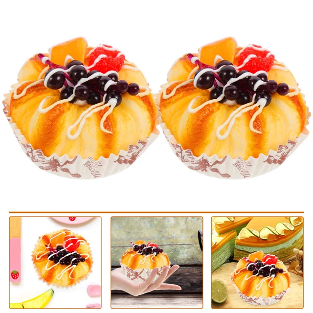 2pcs modèle de gâteau réaliste fake cake decoration simulation modèle de
