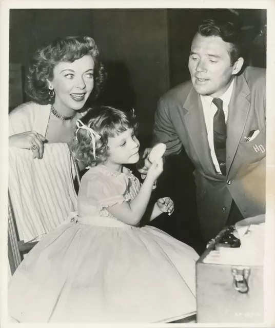 IDA LUPINO HOWARD DUFF & Daughter Original CANDID RKO Studio Vintage 1956 Photo