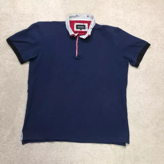 Maceoo Polo Shirt Mens Large Blue Bees