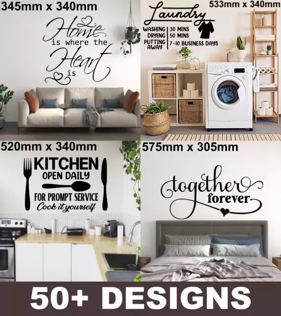 Wall Quotes Stickers Decal Vinyl Art Removable Custom Home DIY Family Love Room