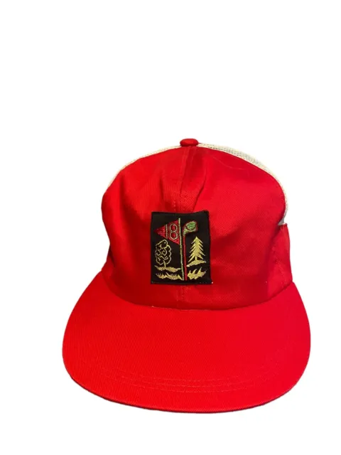 Vintage Men’s 18th Hole 1970's Snapback Hat - Medium red