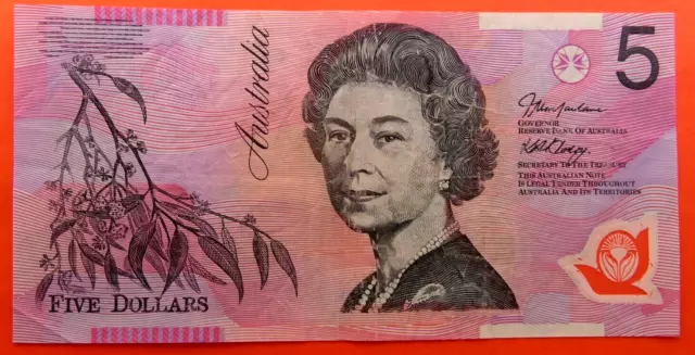 Billet de  FIVE  DOLLARS  La Reine Élisabeth II  " Non Datée " AUSTRALIE