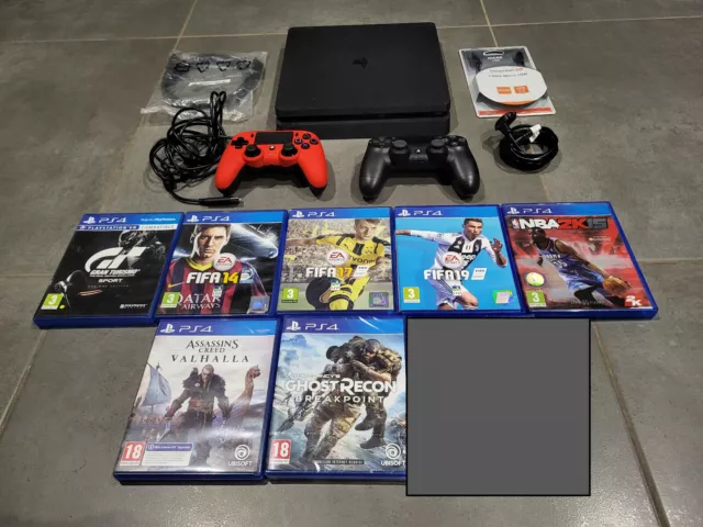 Console Ps4 Slim 1 To + 7 Jeux