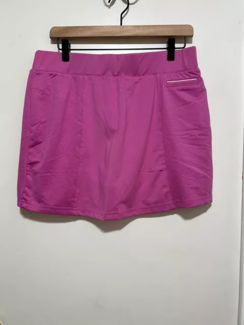 Pepple Beach Golf Skort Sz Large Pink Dry Luxe Shorts Performance SKIRT