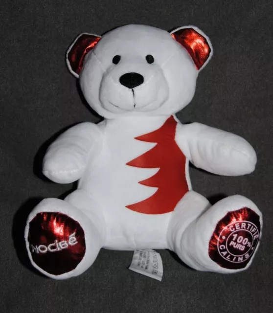 Peluche Doudou Ours Blanc Rouge NOCIBE 2015 100% Purs Calins Parfumerie