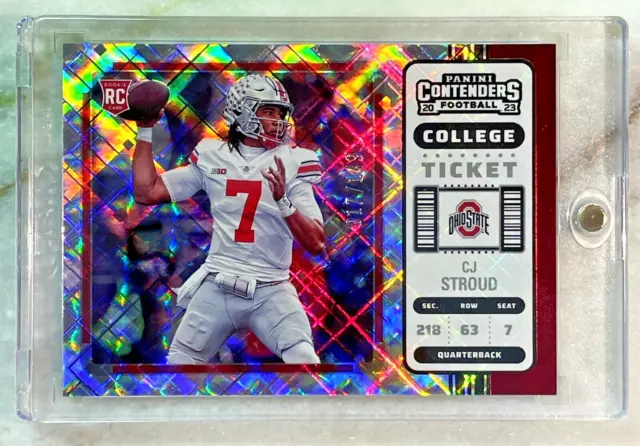 2023 Panini Contenders Draft Picks CJ Stroud ROJO Boleto Universitario - #/149 VIBRANTE