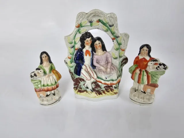 Antique victorian Staffordshire Figures