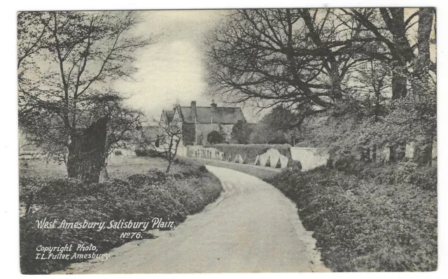 OLD FULLER POSTCARD 1900's - WEST AMESBURY - SALISBURY PLAIN