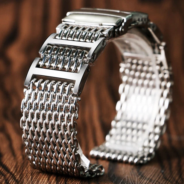 J.VANDER V.2 SHARK Mesh Watch Band Thick Heavy Milanese 316L Stainless Steel 34.99 PicClick