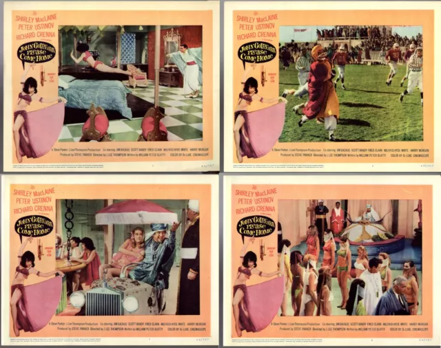 4 Vintage Lobby Cards 1964 JOHN GOLDFARB PLEASE COME HOME Shirley MacLaine