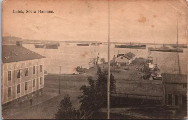 Sweden Lulea Sodra Hamnplan Luleå Postcard C110