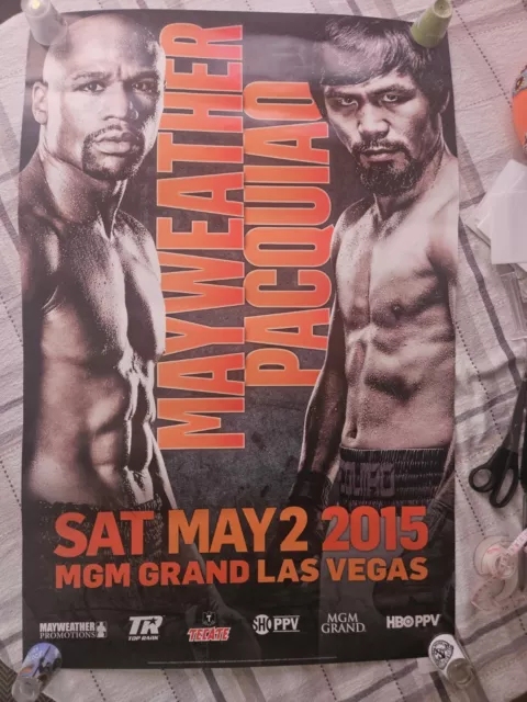 Original Mayweather vs Pacquiao Poster Fight In Las Vegas 2015