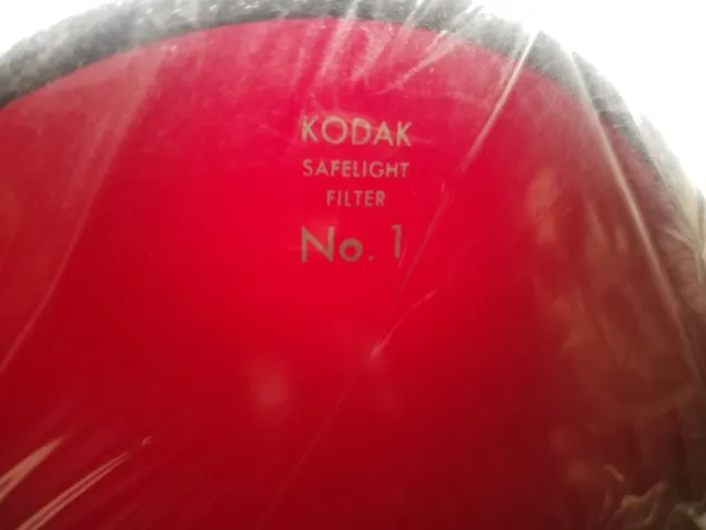 Kodak 5-1/2" Round #1 RED Darkroom Safe Light Filter Catalog #10867CP Color  RED