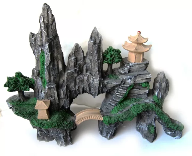 Large Aquarium Ornament Rockery Decorations Fish Tank Zen Landscape, Mountain