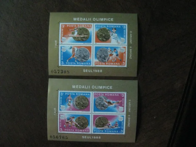 Rumänien Mi.-Nr. Blocks 250-251, Olympia-Medaillen postfrisch