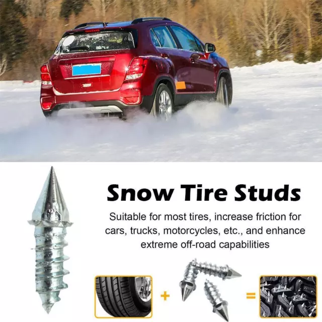 1XCar Ice Stud Tyre Spike Anti Skid Off-Road Screw Wheel Anti-Slip Tire UK X6C2