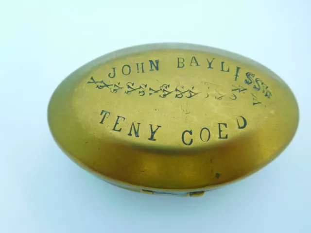 Nice 19Th Century Welsh?? Miners Brass Snuffbox - John Bayliss