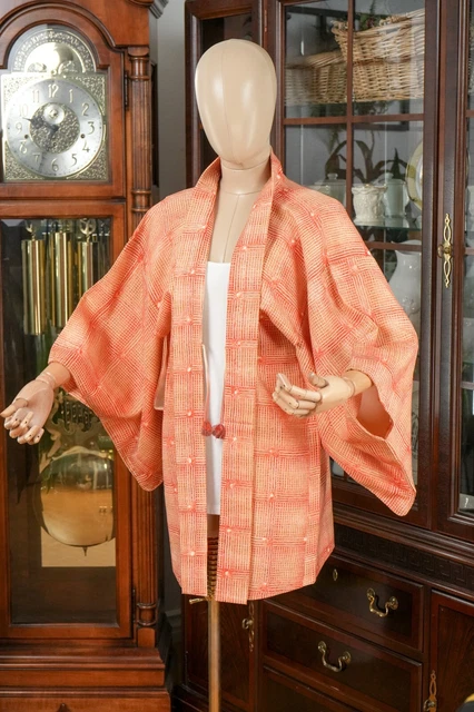 Dear Vanilla Japanese Silk Haori Jacket Women's Kimono Authentic Vintage Mint 2