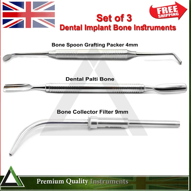 Medentra 4mm Bone Spoon Graft Packer – Stainless Steel Surgical Implant Tool For Dentistry-804719
