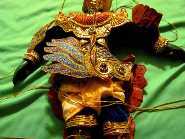 Vintage Burmese Marionette Wooden Garuda (Suparna) puppet 14" 6
