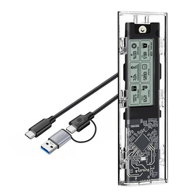Ssd Display SSD ENCLOSURE INTELLIGENT Digital Display TypeC USB3.2 10Gbps for 2280 ...