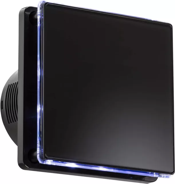 100mm 4" LED Backlit Bathroom Extractor Fan With Overrun Timer