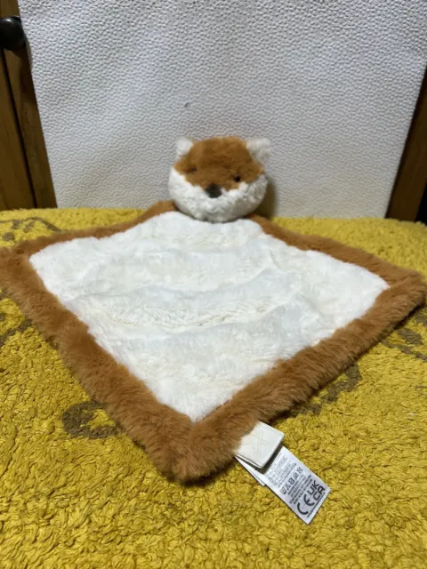 Coperta JoJo Maman Bebe Fox Baby Comforter Morbido Abbraccio Coperta Arancione NUOVA SENZA ETICHETTE