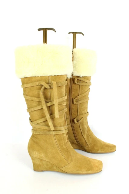 Bottes SAN MARINA daim marron T 39 / UK 5.5 TRES BON ETAT