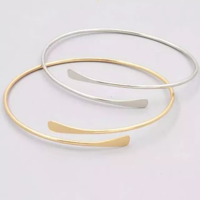 18 Gram 925 Plata de Ley / Chapado en Oro Joyería Pulsera Ajustable 2 Piezas