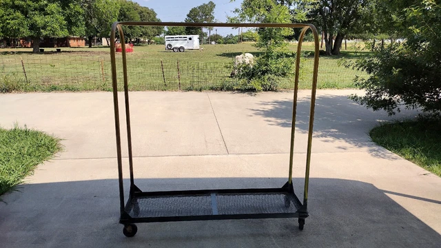 Heavy Duty Hotel luggage Cart Bellman's Cart Rolling Clothing Display Rack