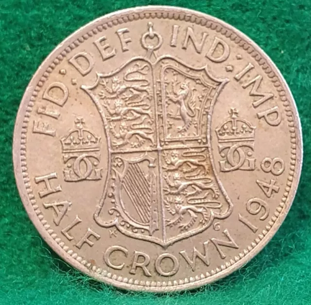 1948 George VI Half Crown Coin