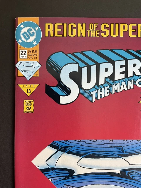 Superman Man of Steel #22 DC Comics 1993 Die-cut Double Cover Poster Boarded 5
