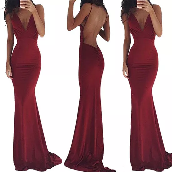 Party Womens Evening Dresses Ball Long Wedding Gown Formal Prom Bridesmaid