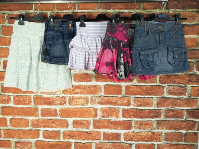 Girls Bundle Aged 7-8 Years Fatface Monsoon M&S Skirt Set Frill Denim 128Cm
