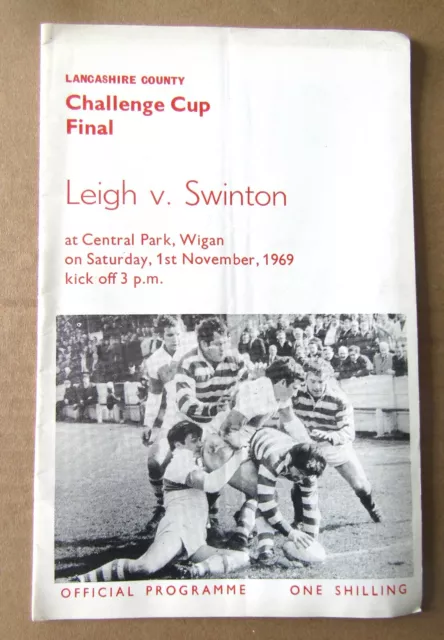 Rugby League Challenge Cup Final Programme 1969 Leigh v Swinton FREE POSTAGE