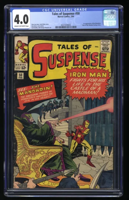 Tales Of Suspense #50 CGC VG 4.0 1st Appearance of Mandarin!! Marvel 1964
