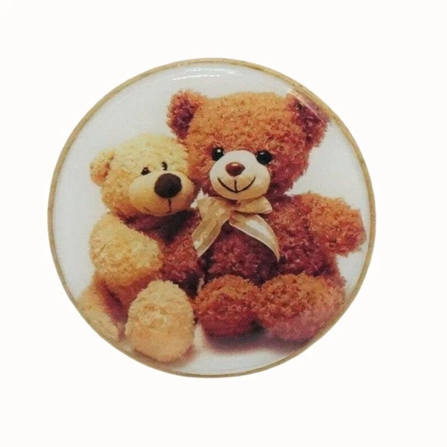 Wooden Wall Hook Coat Hook Handcrafted Wall Hanger Brown Teddy Bears