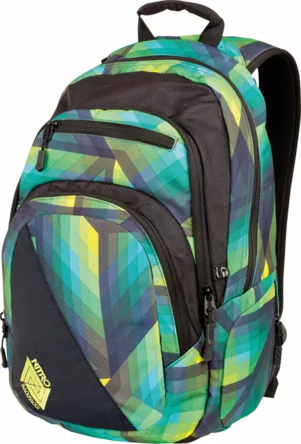 NITRO Daypacker Collection Stash 29 Backpack Rucksack Tasche Geo Green