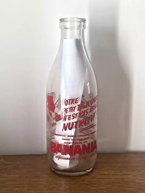 Ancienne Bouteille de lait BANANIA - Coopérative Laitière de Rennes