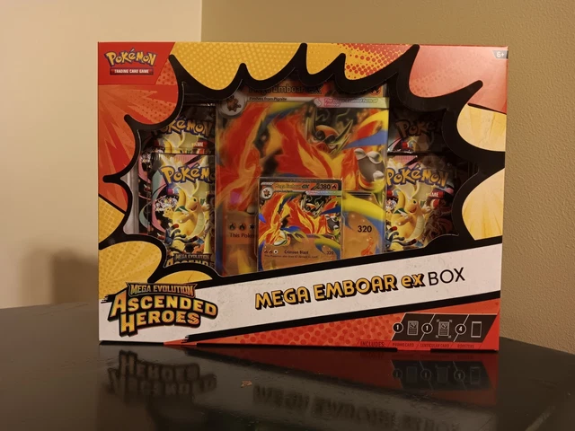 POKÉMON TCG ASCENDED Heroes Mega Emboar Ex Collection Box Brand New ...